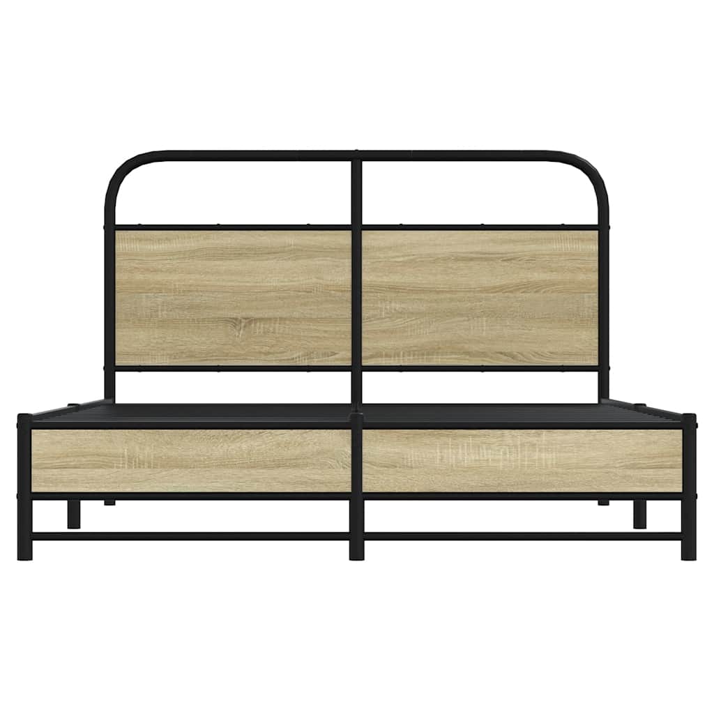 sengeramme 120x190 cm uden madras konstrueret træ sonoma-eg