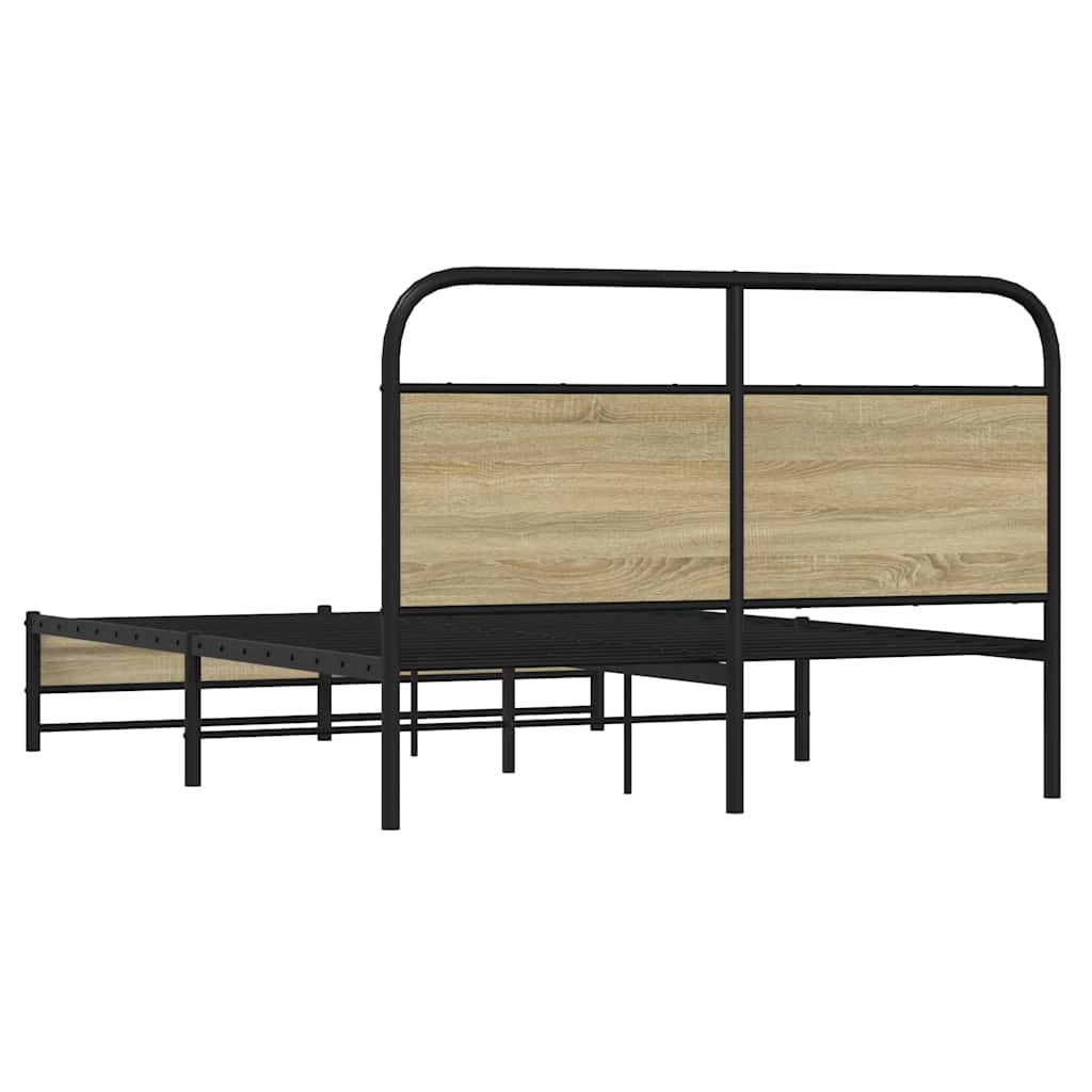 sengeramme 120x190 cm uden madras konstrueret træ sonoma-eg