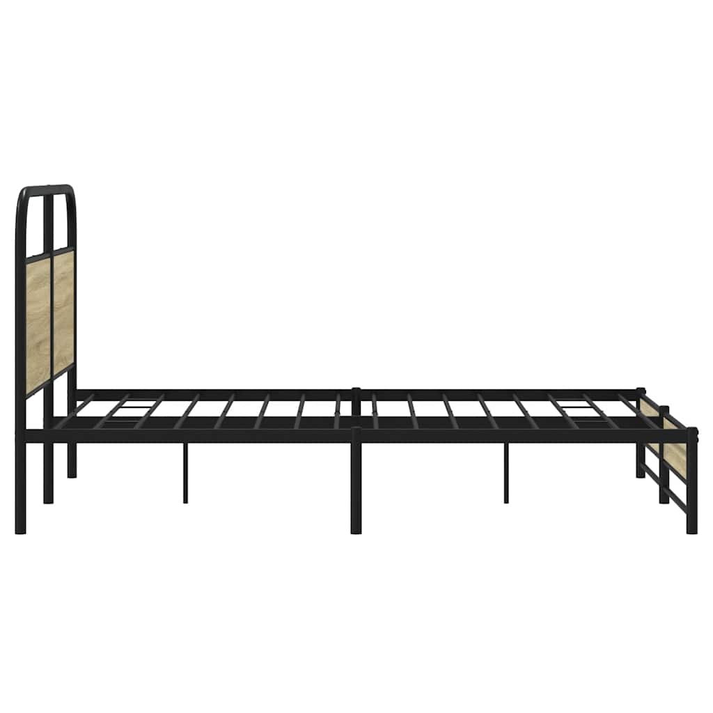 sengeramme 140x190 cm uden madras konstrueret træ sonoma-eg