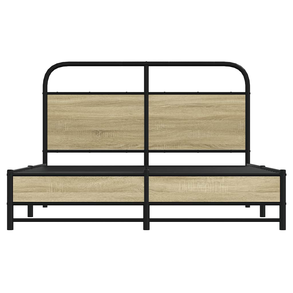 sengeramme 140x200 cm uden madras konstrueret træ sonoma-eg
