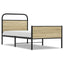 sengeramme 75x190 cm uden madras konstrueret træ sonoma-eg