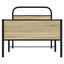 sengeramme 75x190 cm uden madras konstrueret træ sonoma-eg