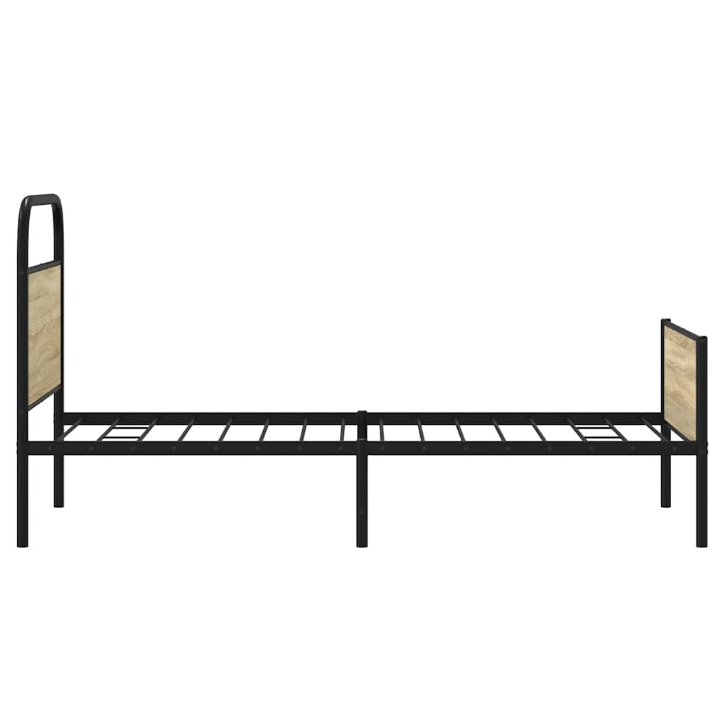 sengeramme 75x190 cm uden madras konstrueret træ sonoma-eg