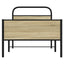 sengeramme 80x200 cm uden madras konstrueret træ sonoma-eg