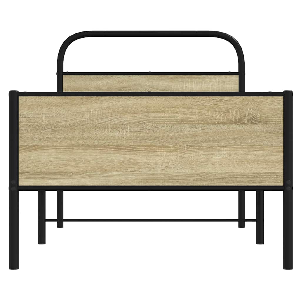 sengeramme 80x200 cm uden madras konstrueret træ sonoma-eg