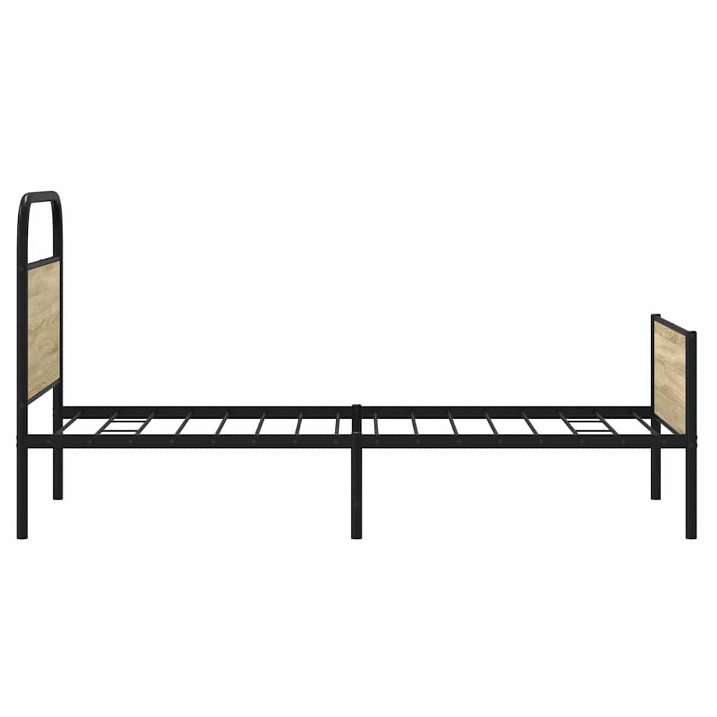 sengeramme 80x200 cm uden madras konstrueret træ sonoma-eg