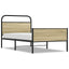 sengeramme 90x190 cm uden madras konstrueret træ sonoma-eg