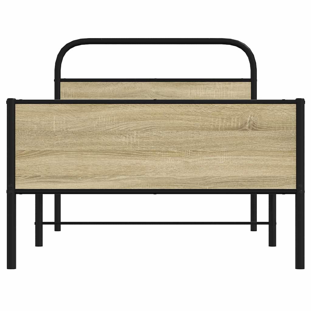 sengeramme 90x200 cm uden madras konstrueret træ sonoma-eg