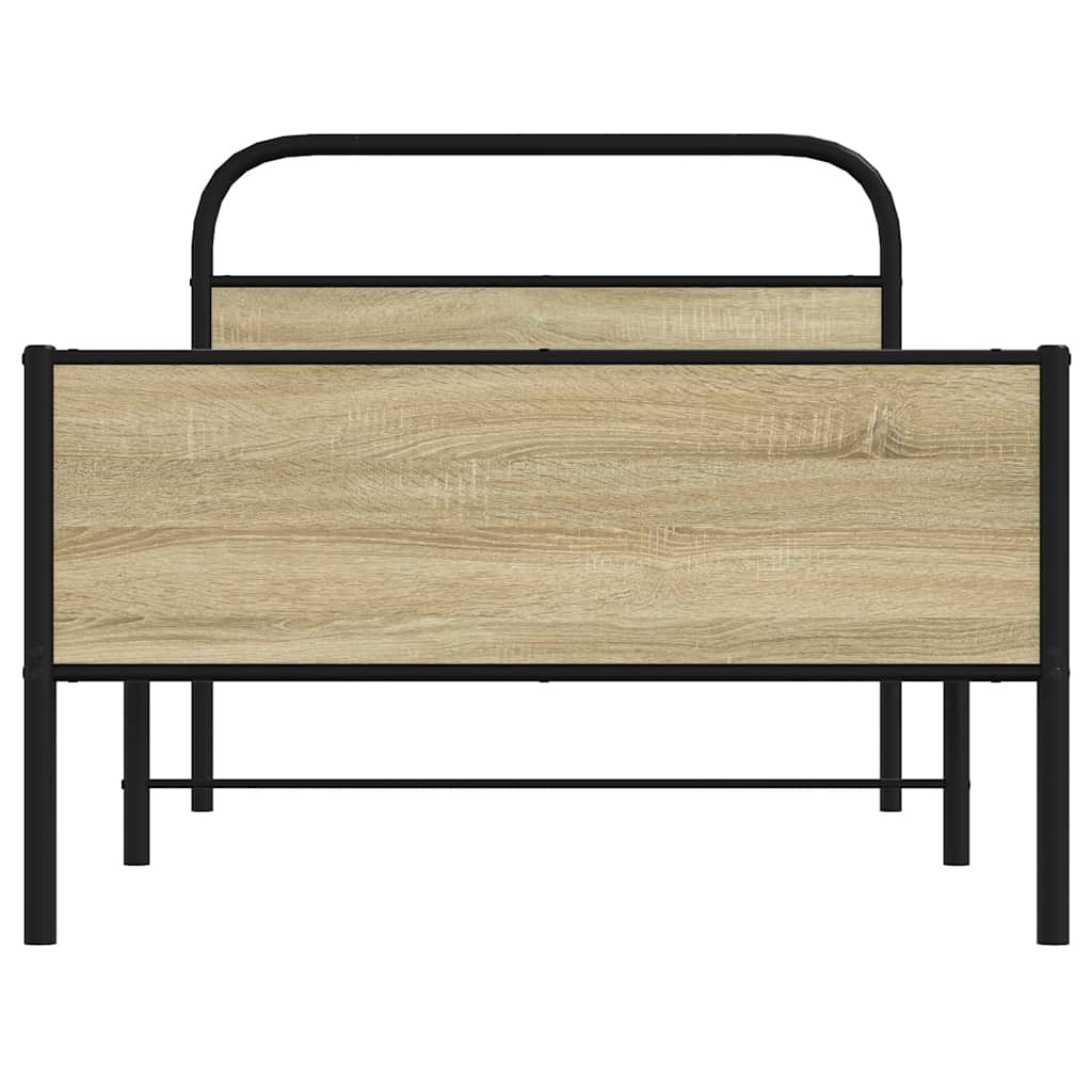sengeramme 100x190 cm uden madras konstrueret træ sonoma-eg