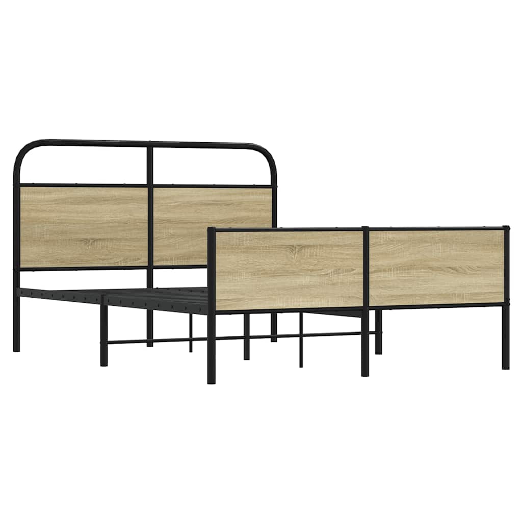 sengeramme 120x190 cm uden madras konstrueret træ sonoma-eg