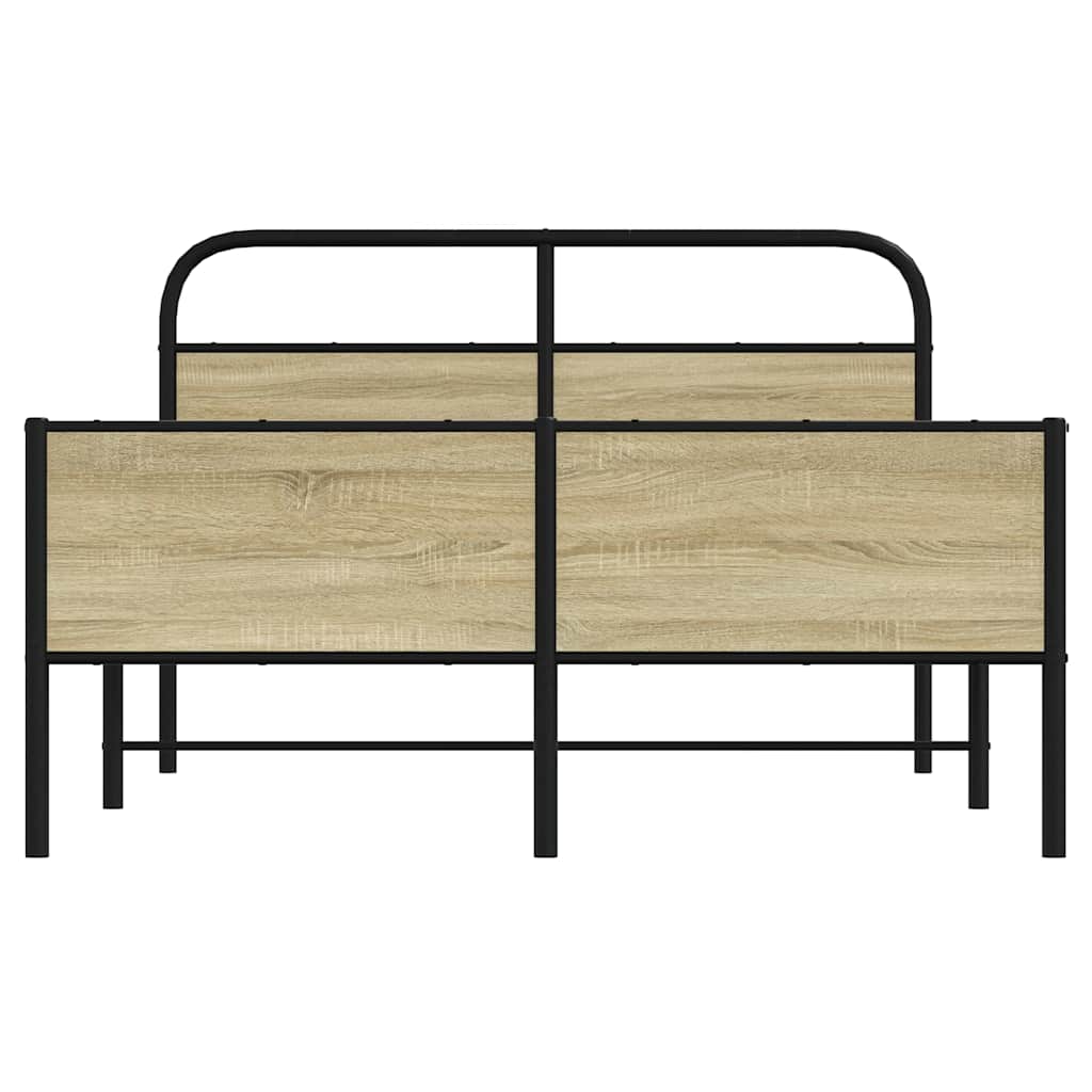 sengeramme 120x190 cm uden madras konstrueret træ sonoma-eg