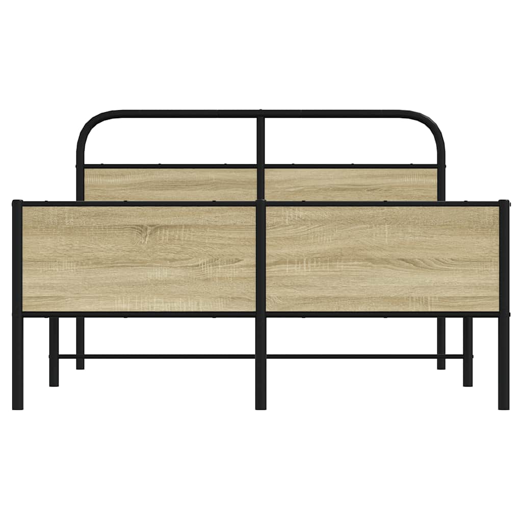 sengeramme 120x200 cm uden madras konstrueret træ sonoma-eg