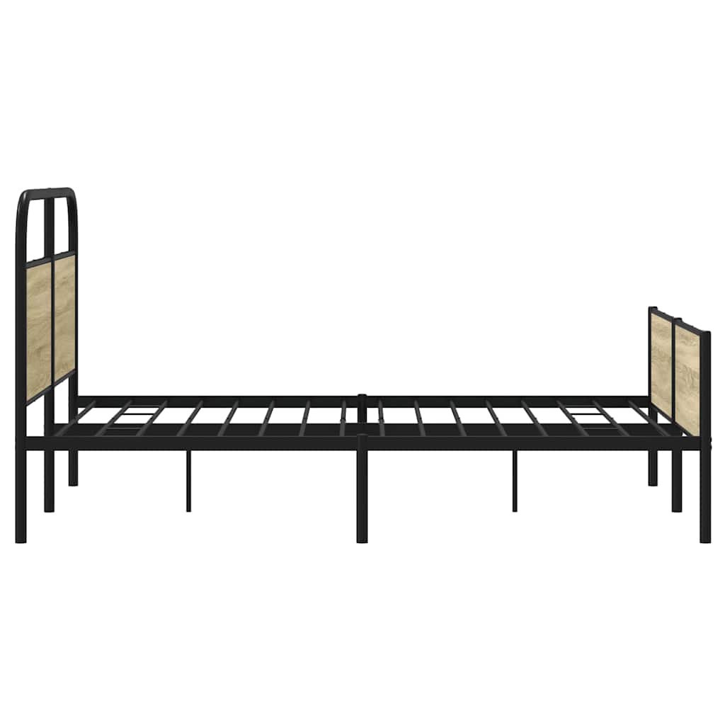 sengeramme 120x200 cm uden madras konstrueret træ sonoma-eg