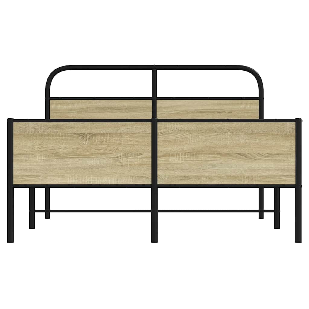 sengeramme 140x200 cm uden madras konstrueret træ sonoma-eg