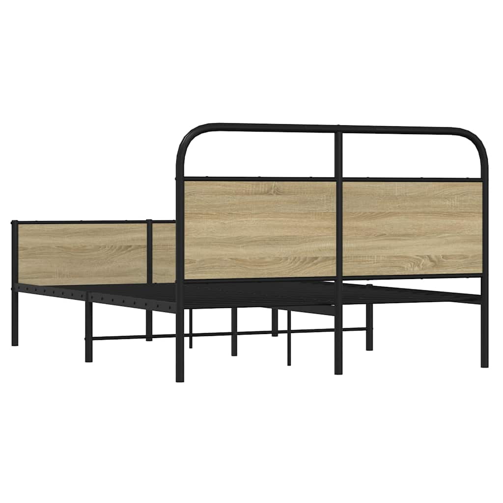 sengeramme 140x200 cm uden madras konstrueret træ sonoma-eg