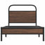 sengeramme 100x200 cm uden madras konstrueret træ brunt eg