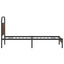 sengeramme 107x203 cm uden madras konstrueret træ brunt eg