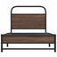 sengeramme 107x203 cm uden madras konstrueret træ brunt eg