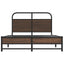 sengeramme 140x190 cm uden madras konstrueret træ brunt eg
