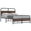 sengeramme 140x190 cm uden madras konstrueret træ brunt eg
