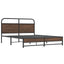 sengeramme 150x200 cm uden madras konstrueret træ brunt eg