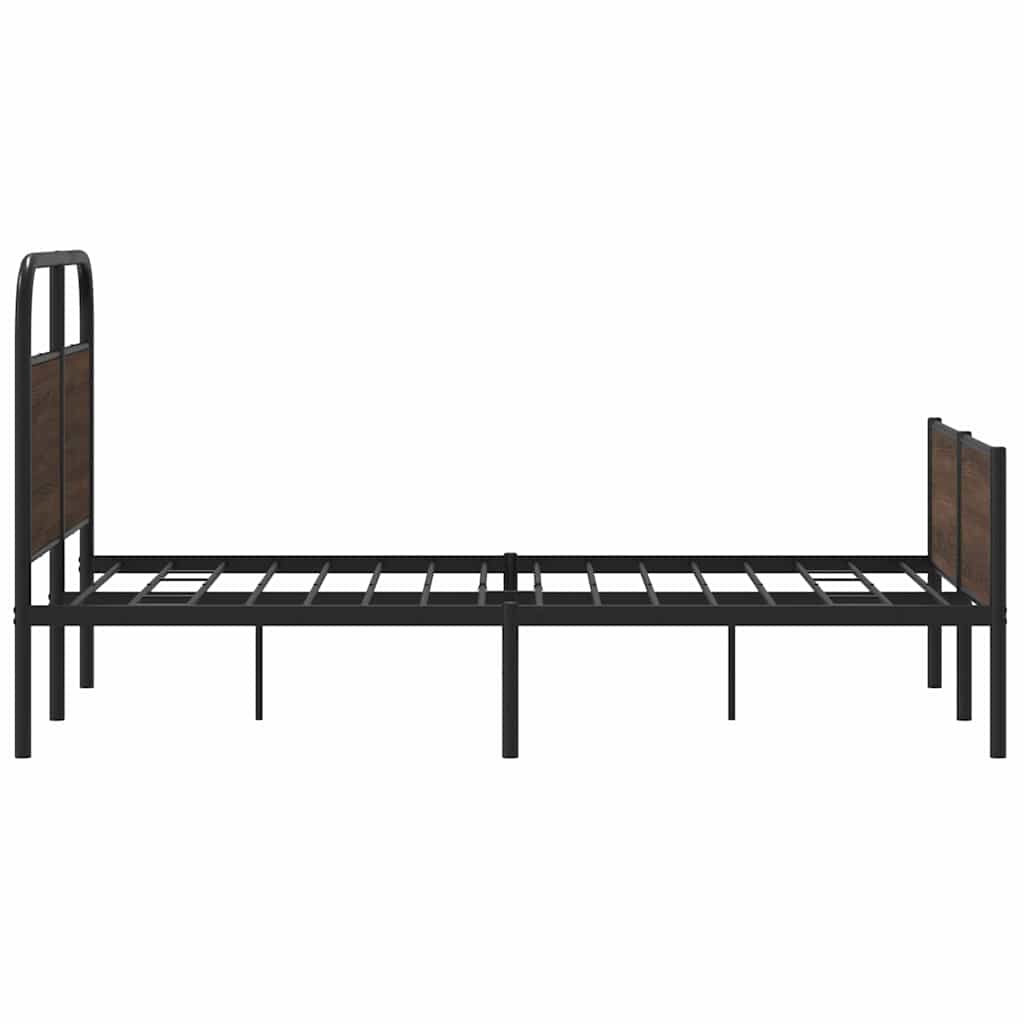 sengeramme 140x200 cm uden madras konstrueret træ brunt eg
