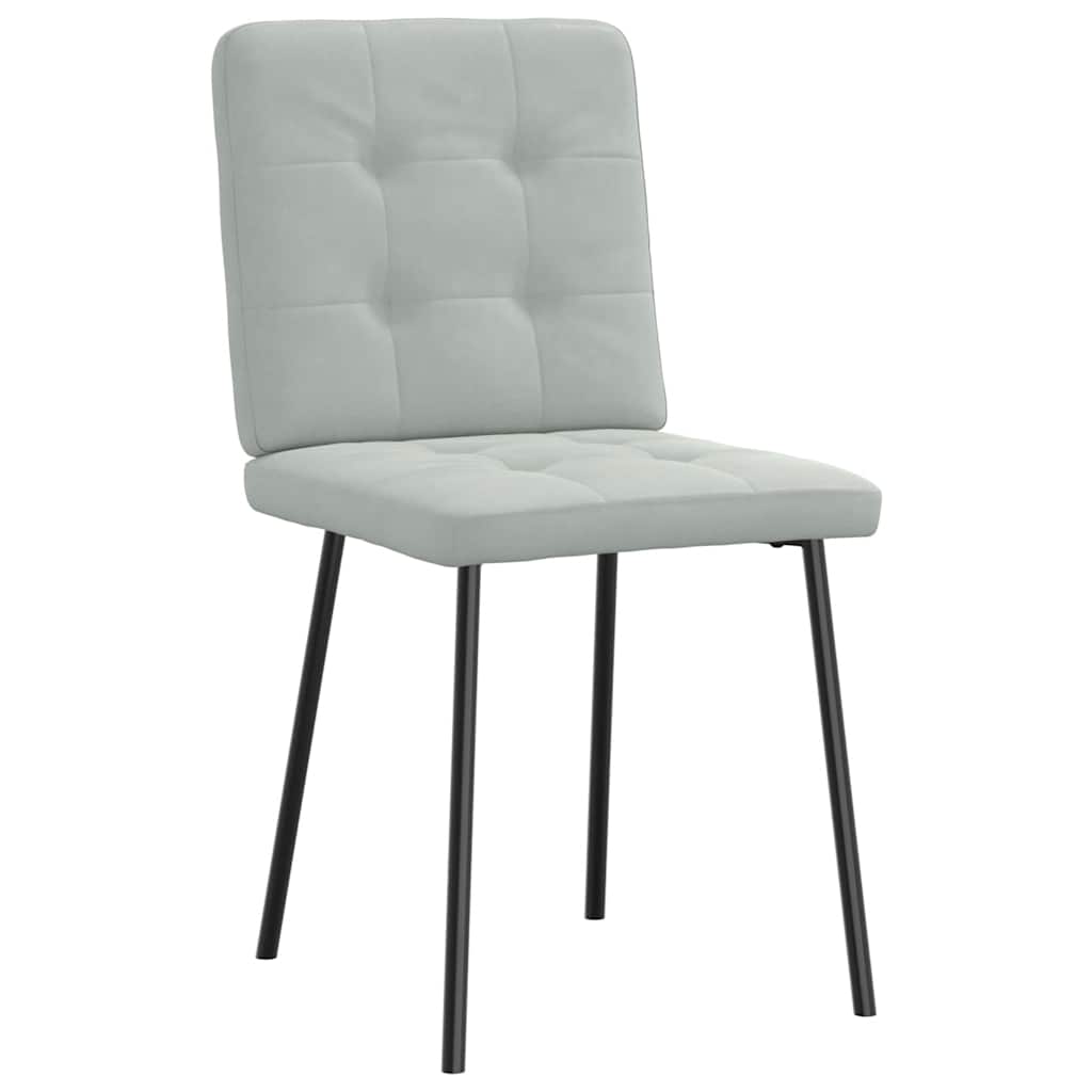 spisebordsstole 4 stk. velour lysegrå