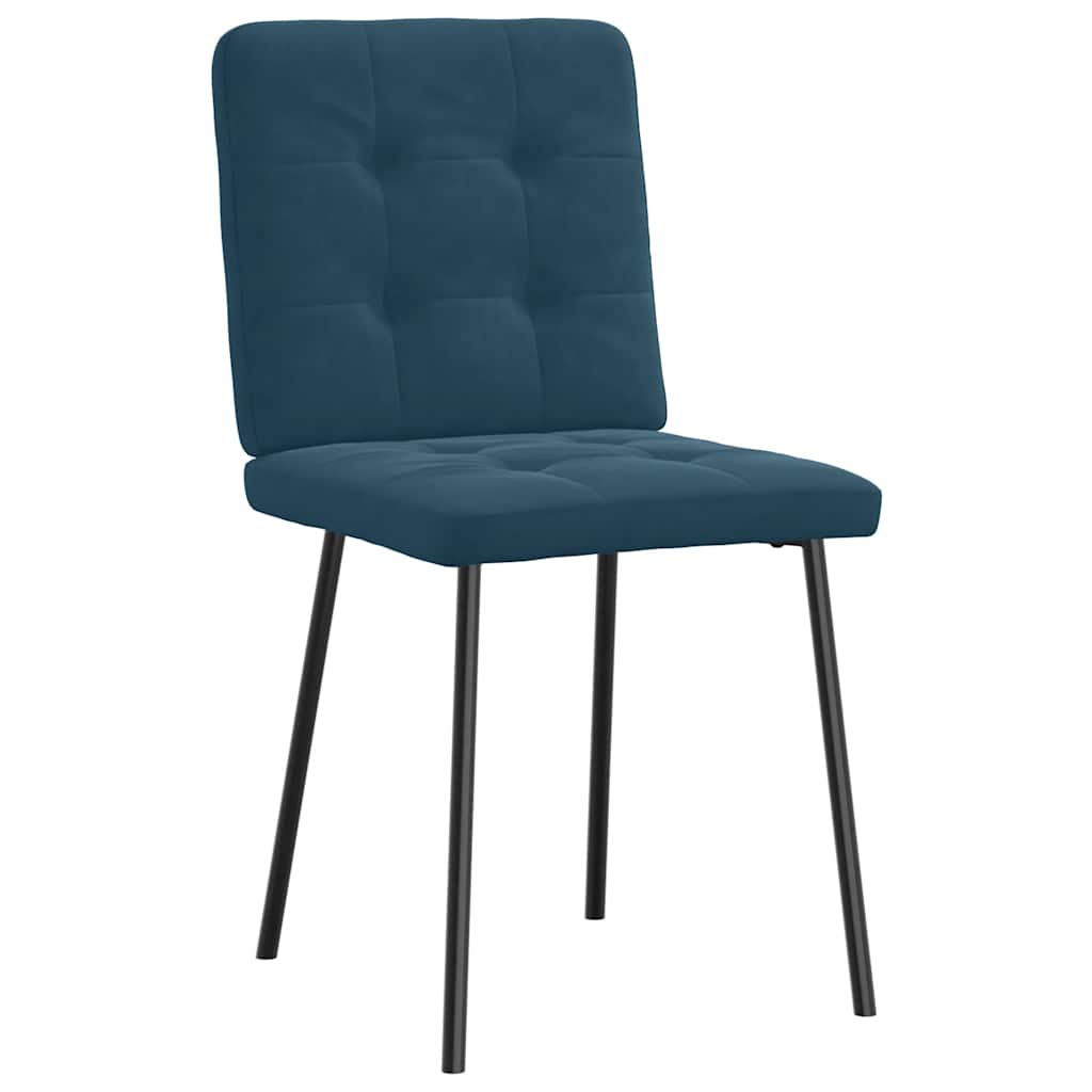spisebordsstole 4 stk. velour blå