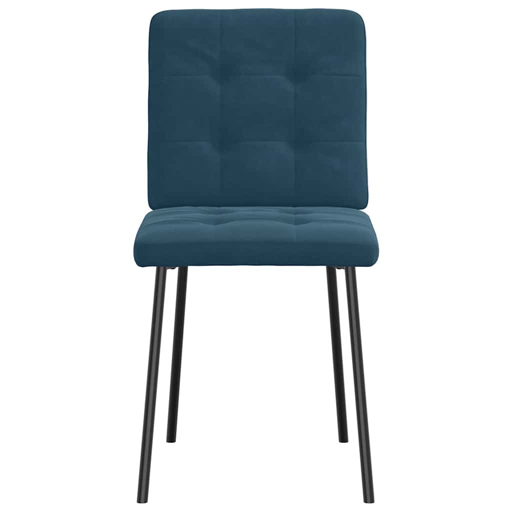 spisebordsstole 4 stk. velour blå