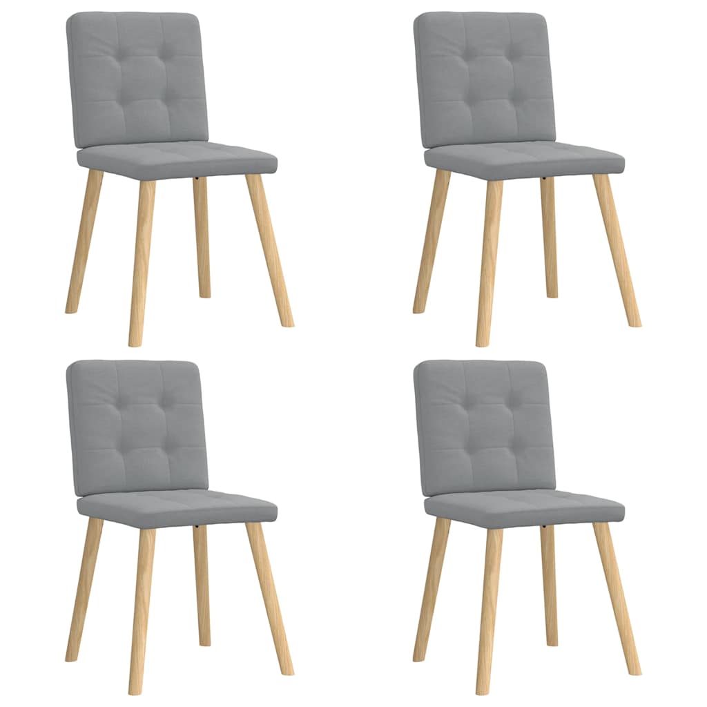 spisebordsstole 4 stk. stof lysegrå