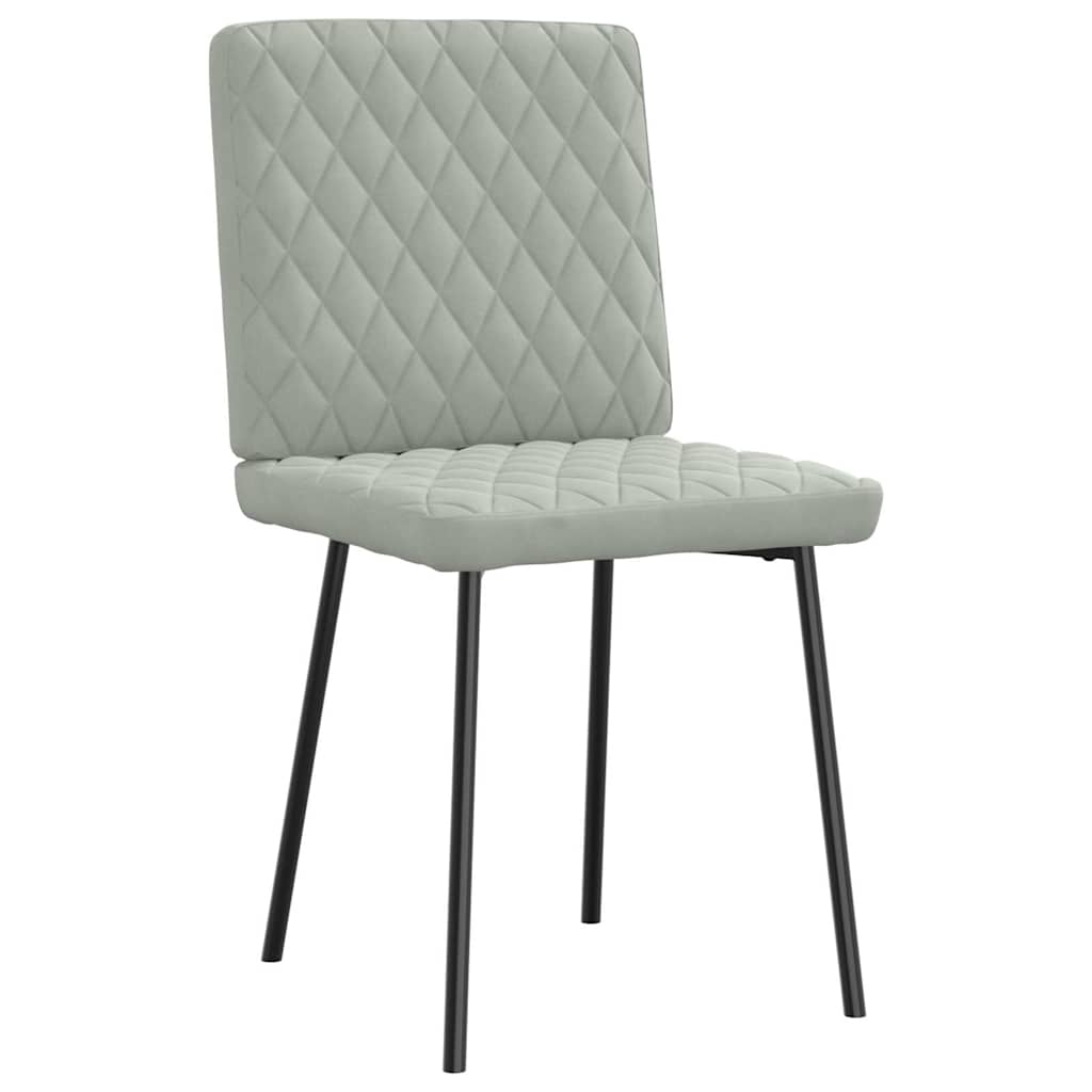 spisebordsstole 4 stk. velour lysegrå