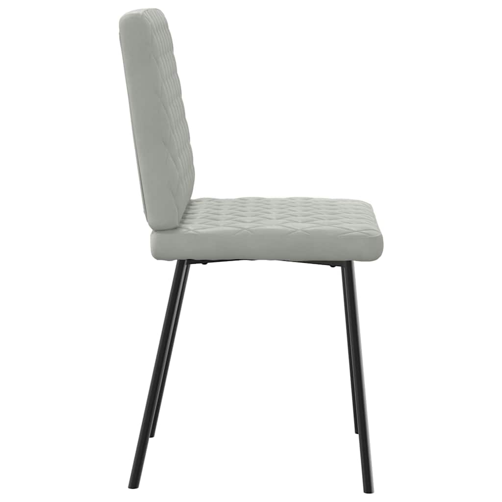 spisebordsstole 4 stk. velour lysegrå