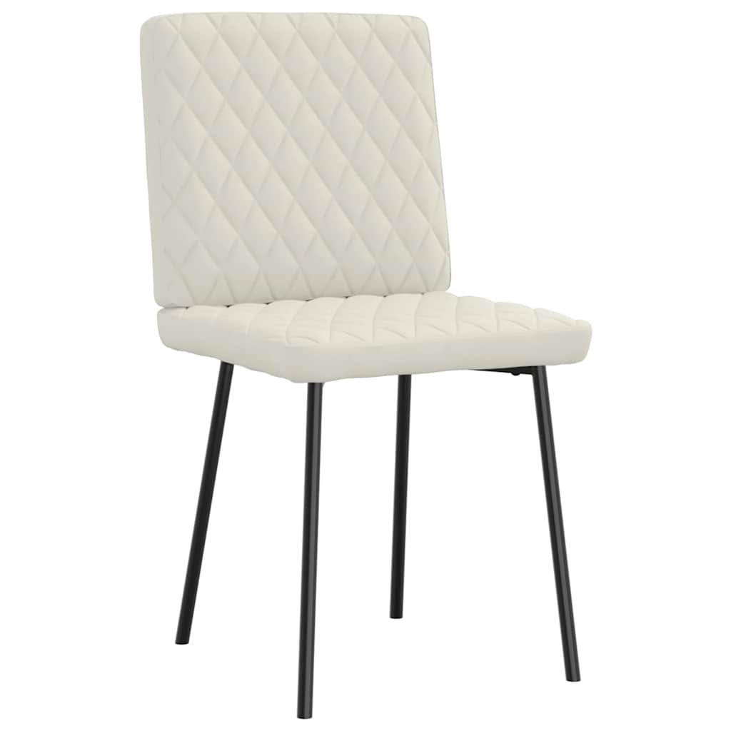 spisebordsstole 4 stk. velour cremefarvet