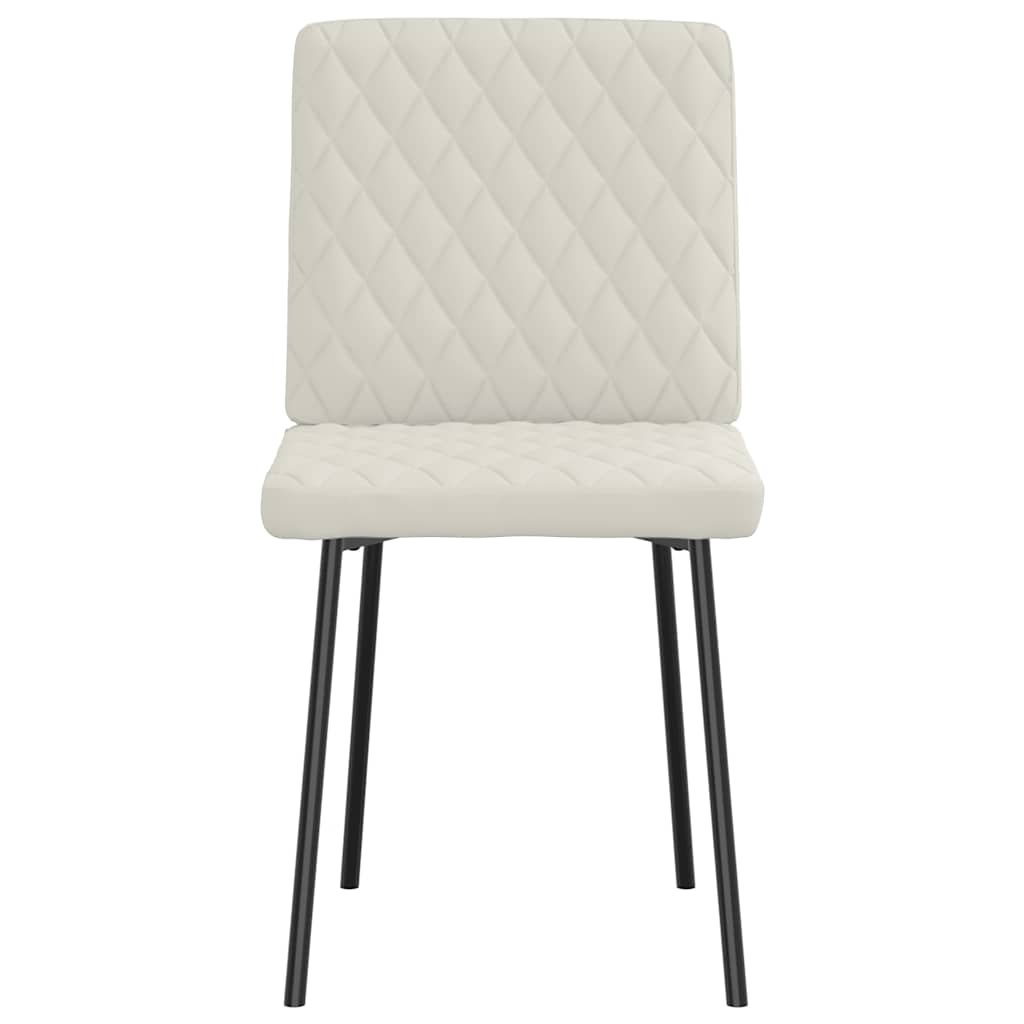 spisebordsstole 4 stk. velour cremefarvet