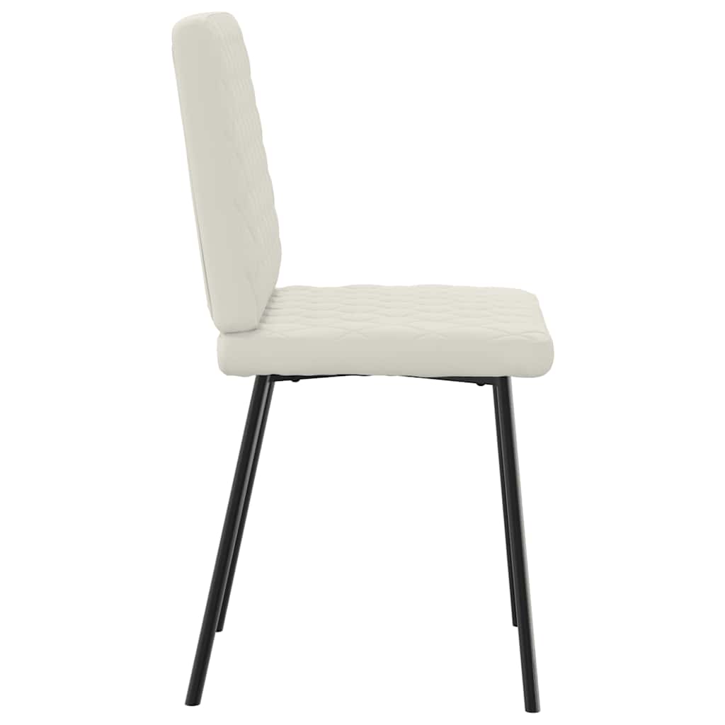 spisebordsstole 4 stk. velour cremefarvet