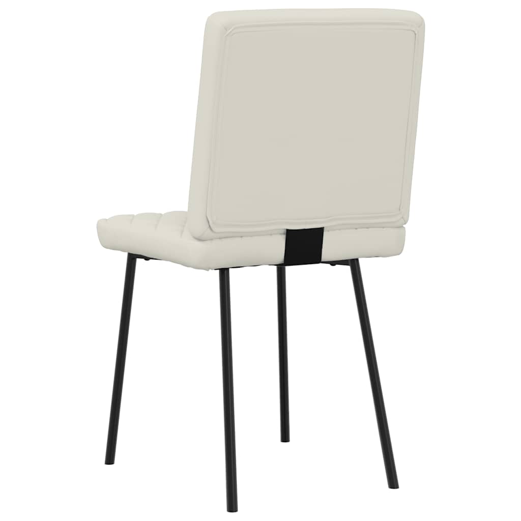 spisebordsstole 4 stk. velour cremefarvet