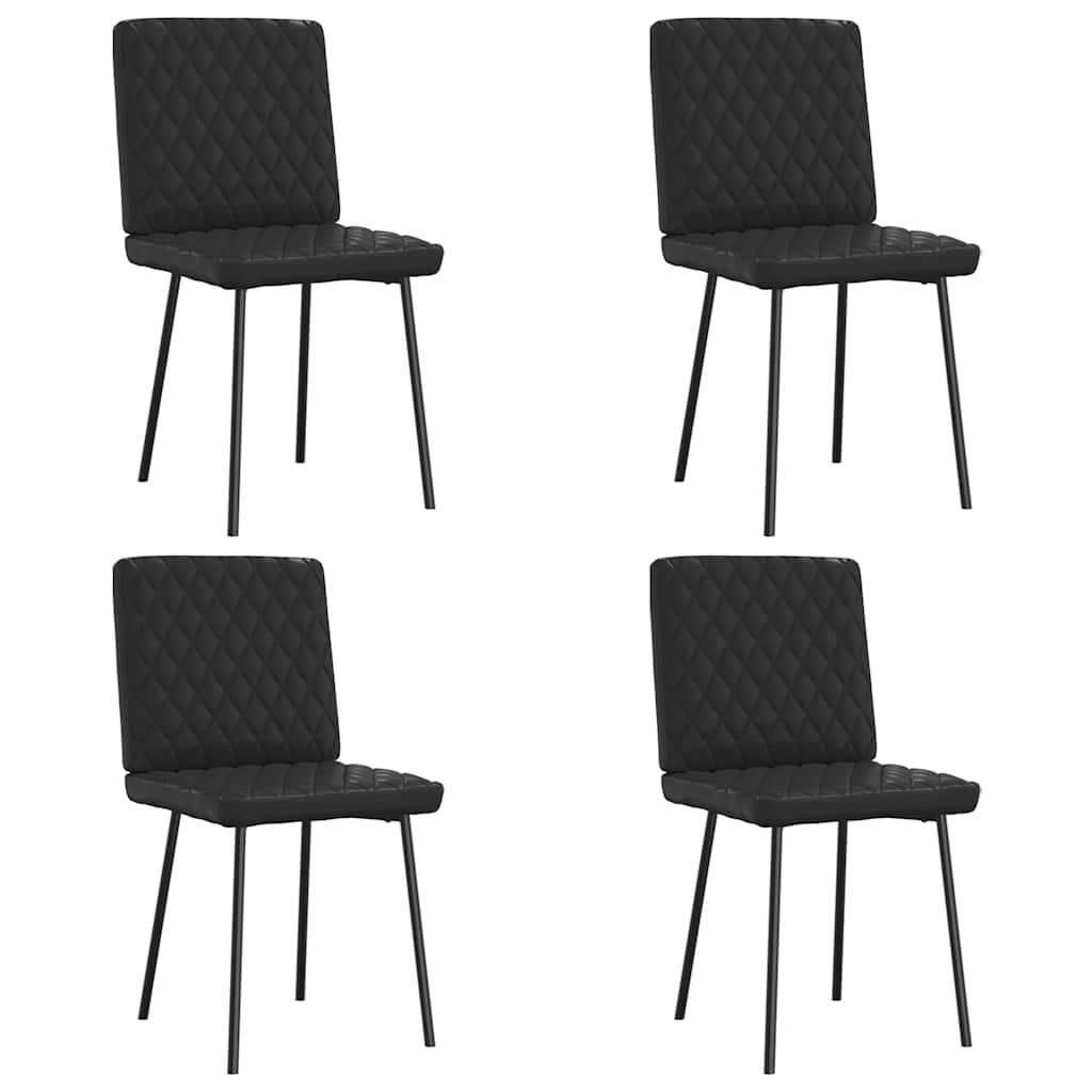 spisebordsstole 4 stk. kunstlæder sort