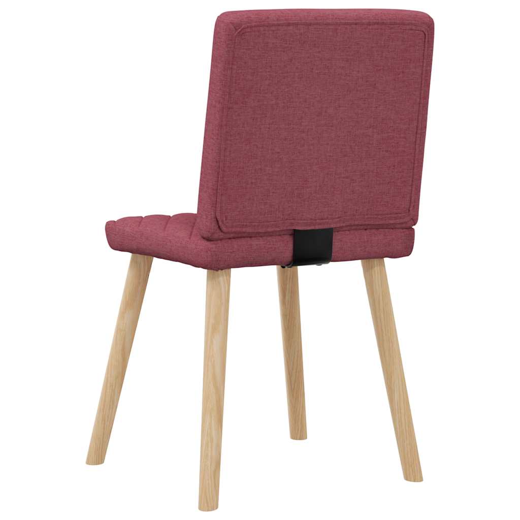 spisebordsstole 4 stk. stof vinrød