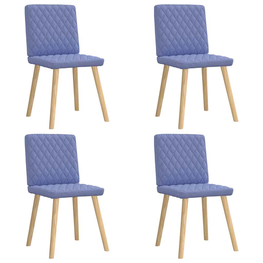 spisebordsstole 4 stk. Jeans blåt stof
