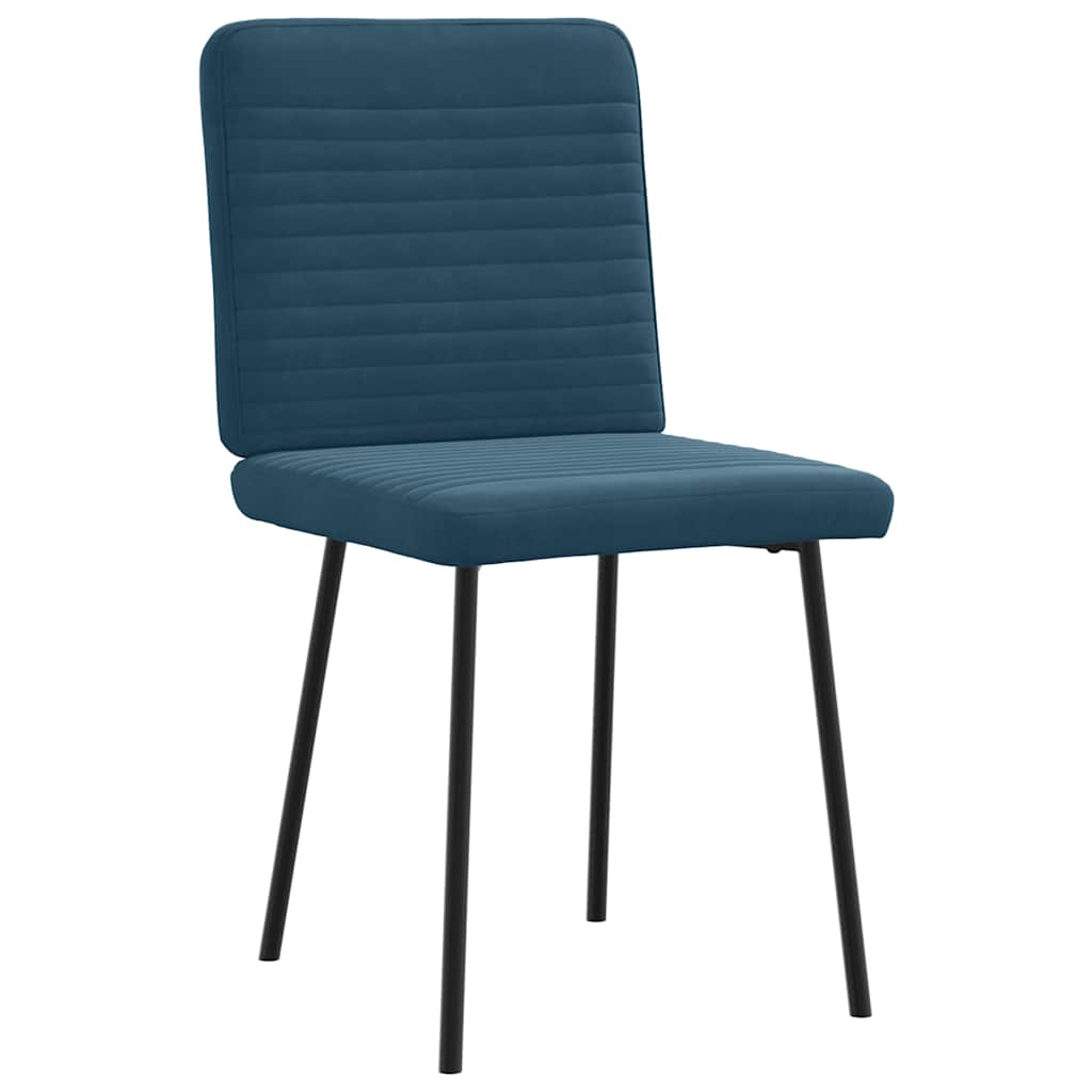 spisebordsstole 4 stk. velour blå