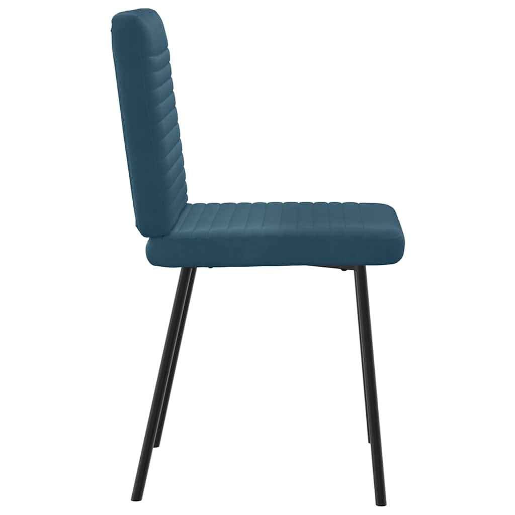spisebordsstole 4 stk. velour blå