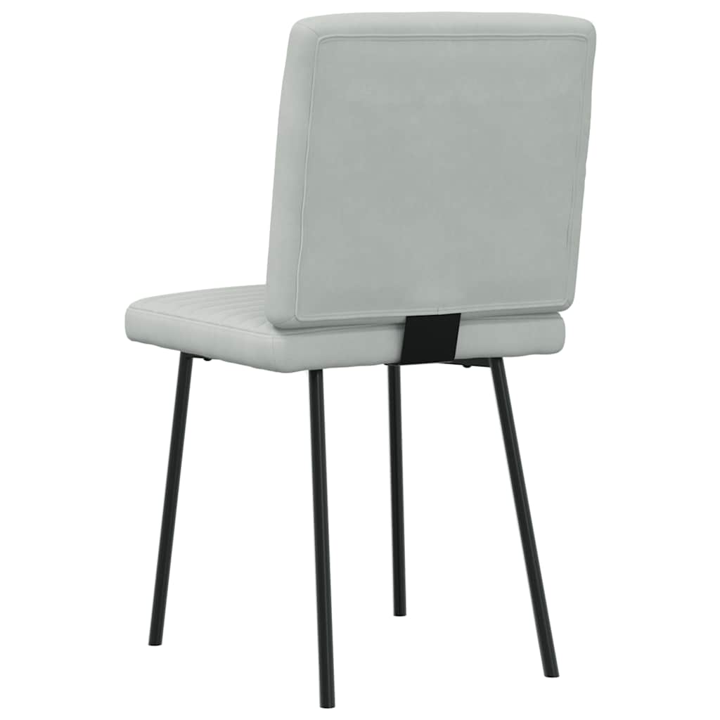 spisebordsstole 4 stk. velour lysegrå