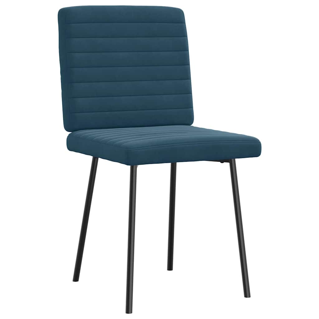 spisebordsstole 4 stk. velour blå