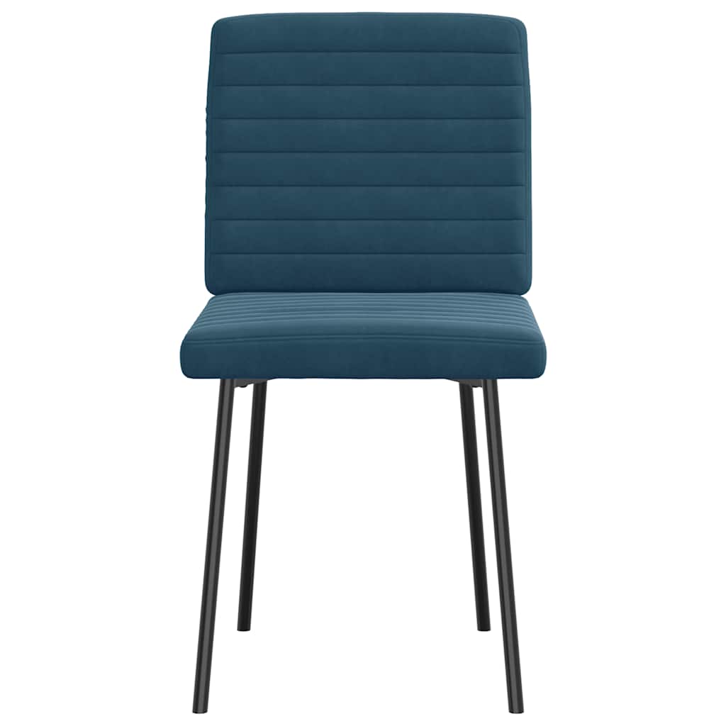 spisebordsstole 4 stk. velour blå
