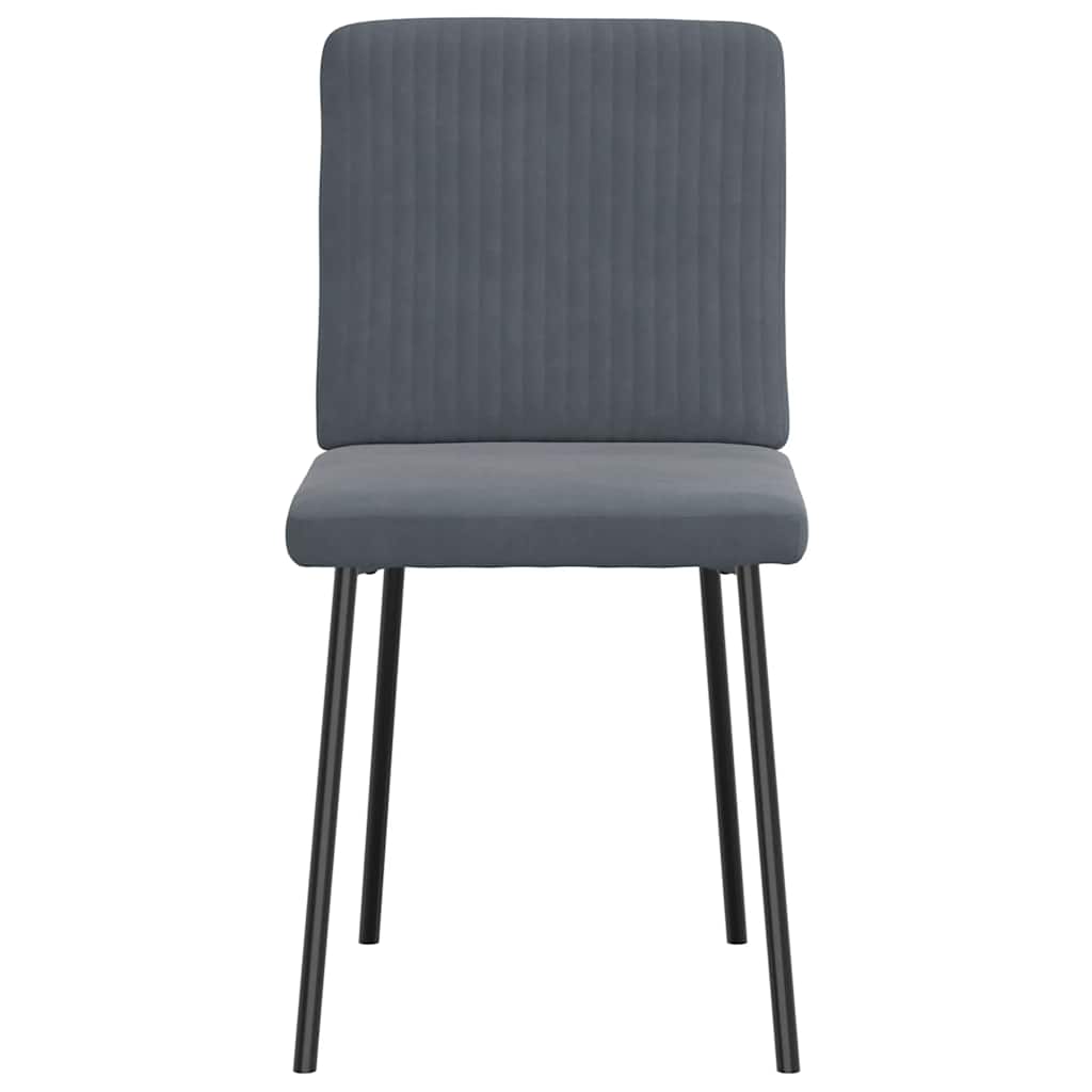 spisebordsstole 4 stk. velour mørkegrå