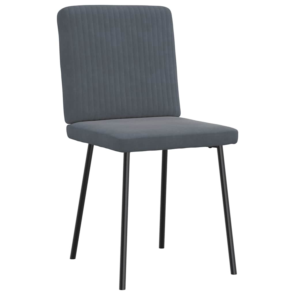 spisebordsstole 4 stk. velour mørkegrå