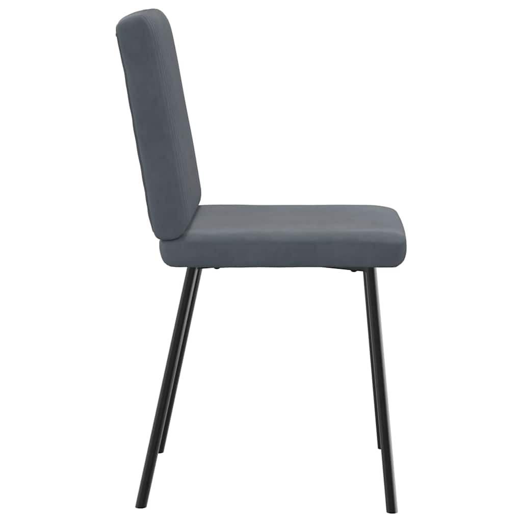 spisebordsstole 4 stk. velour mørkegrå