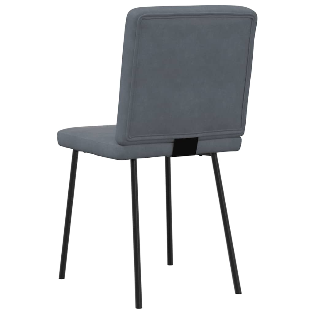spisebordsstole 4 stk. velour mørkegrå