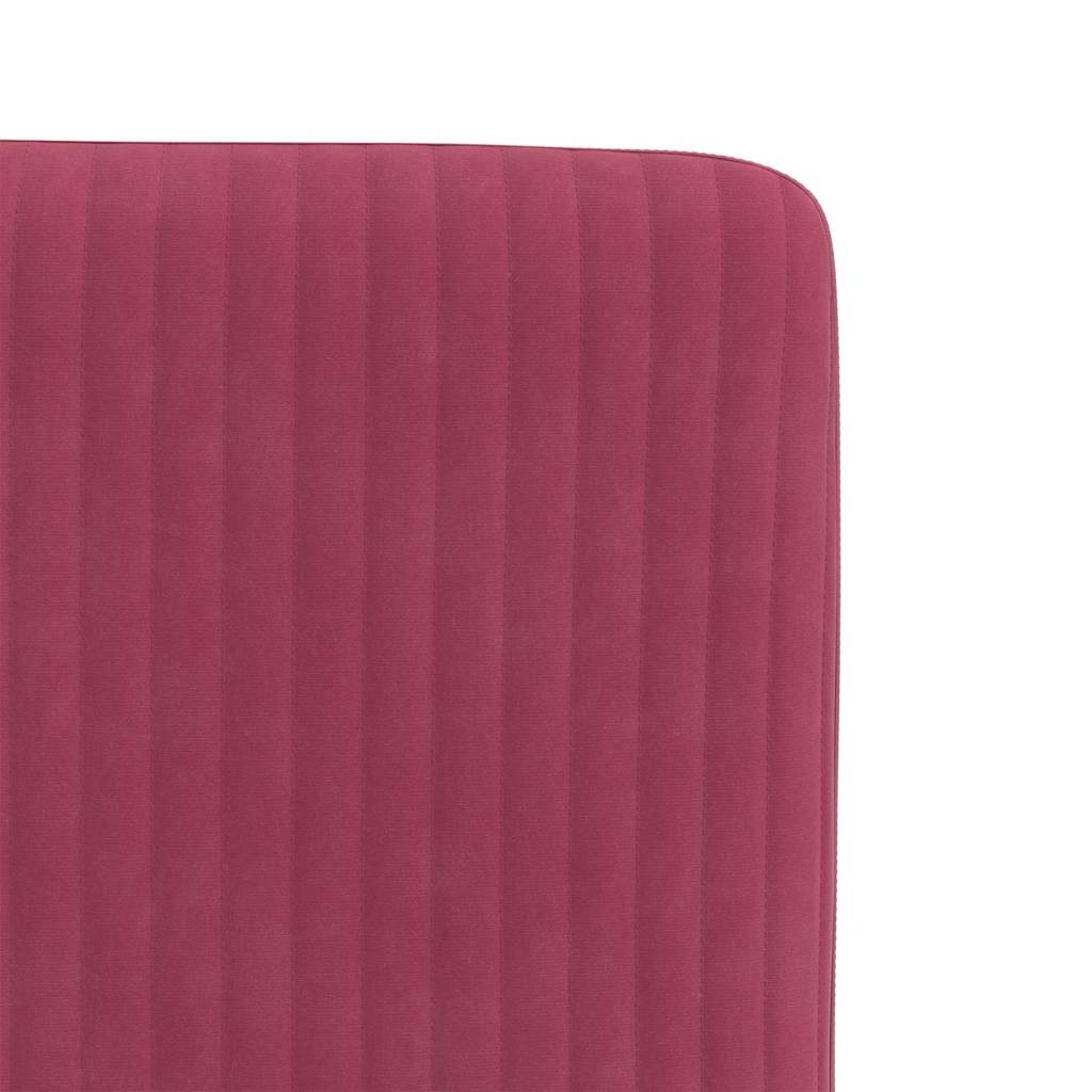 spisebordsstole 4 stk. velour vinrød