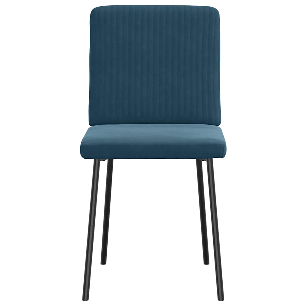 spisebordsstole 4 stk. velour blå
